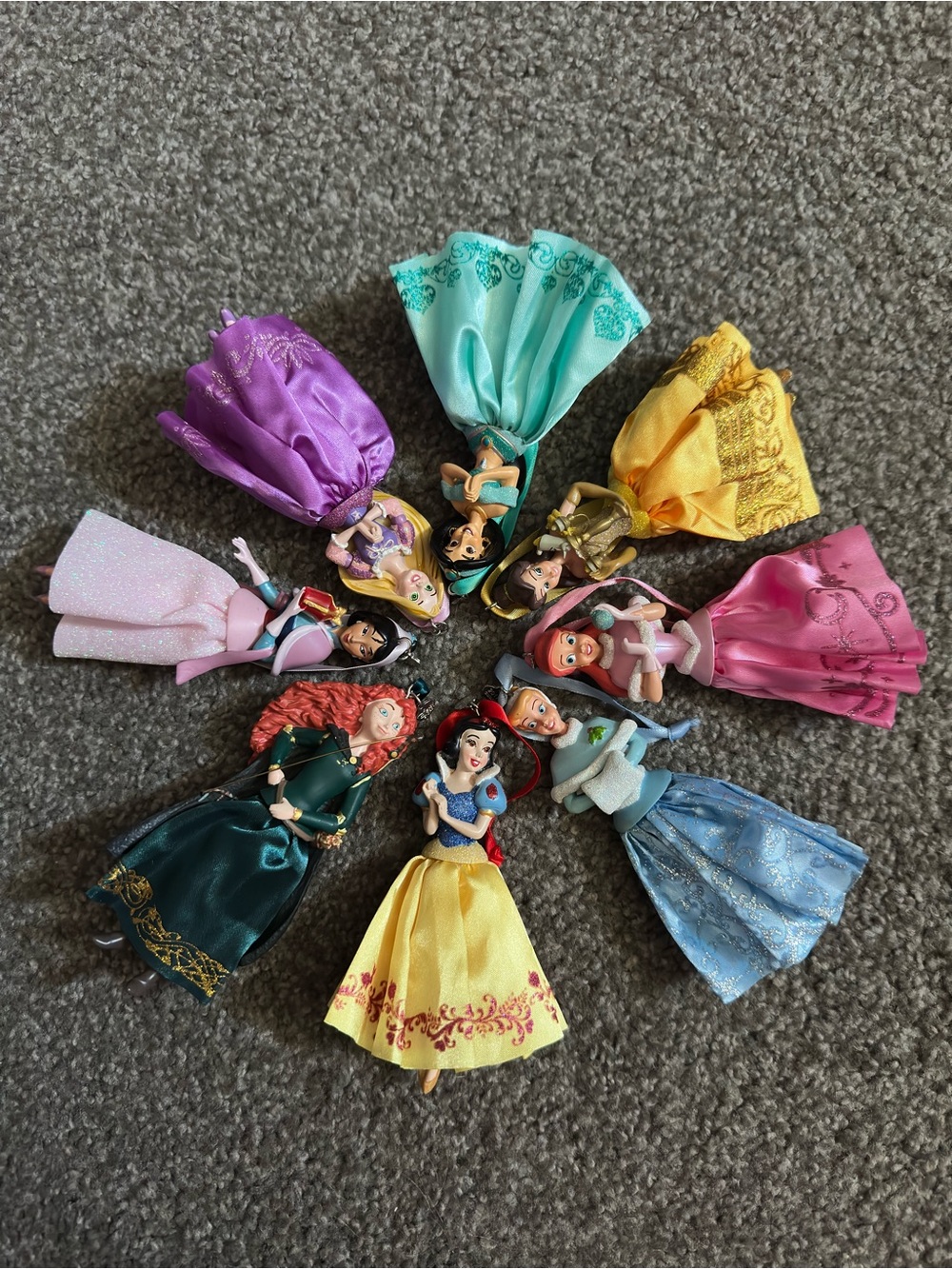 Disney Store Disney Princess Ornaments (Lot of 8)